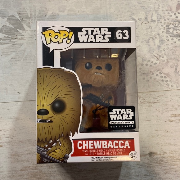 Funko Pop Chewbacca Flocked #63 Star Wars Exclusive Bobble Head - Picture 2 of 12